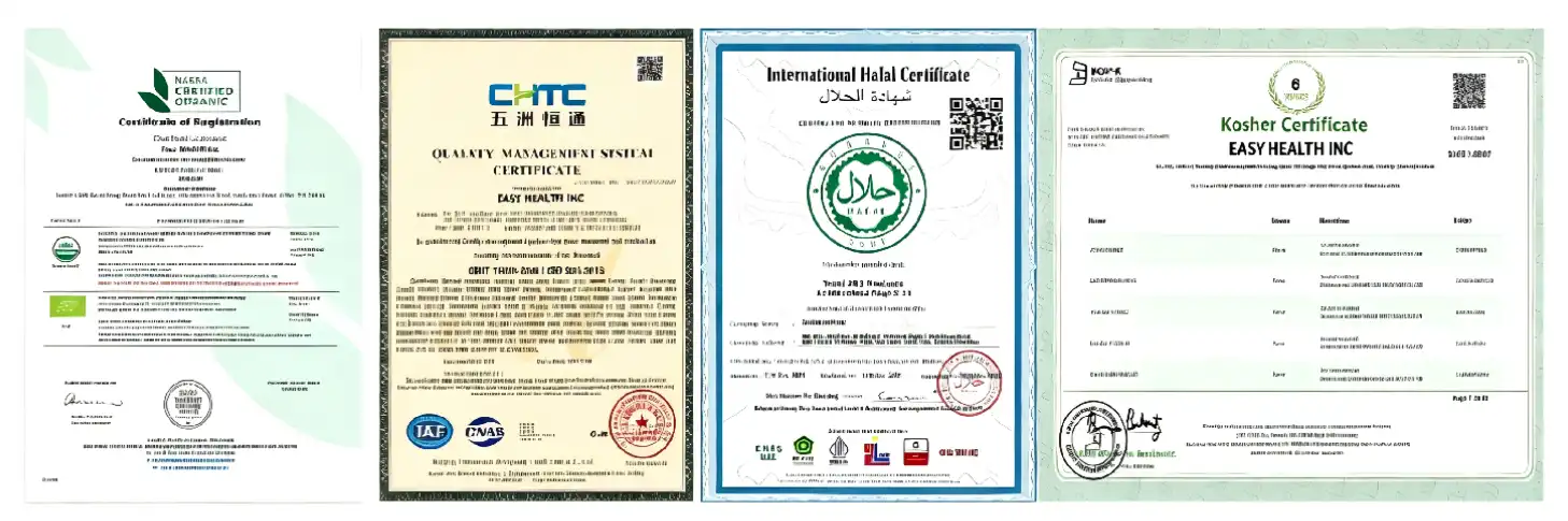 Certificates of Liposomal Vitamin C Powder